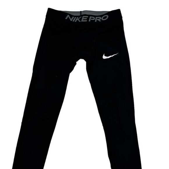Nike Pro Dri-Fit Black Full Length Compression Tights Men's Size Medium - Picture 1 of 6